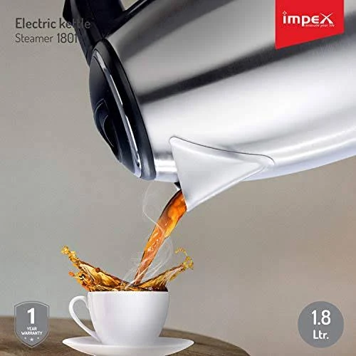 Impex STEAMER-1801 Stainless Steel Electric Kettle  - Detail View